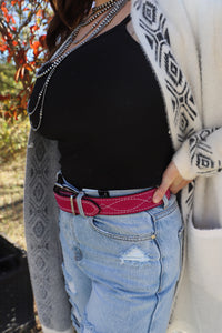 Double J Belt- Magenta